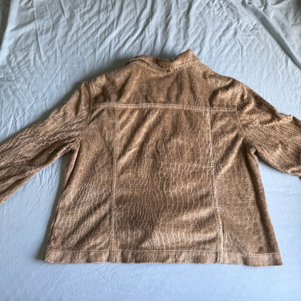 Ruby Rd. Plush Tan Zip-Up Jacket - Picture 3 of 8